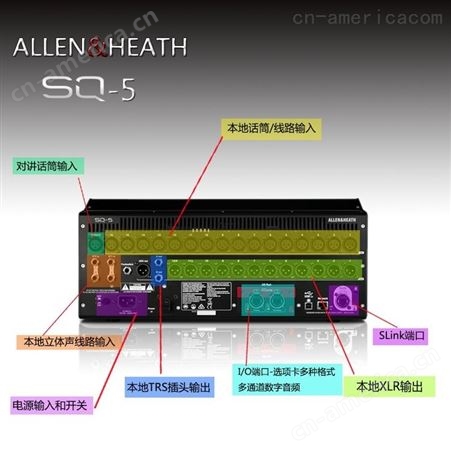 优尚诚品ALLEN&HEATH/艾伦 SQ5数字调音台AR1608接口箱现货