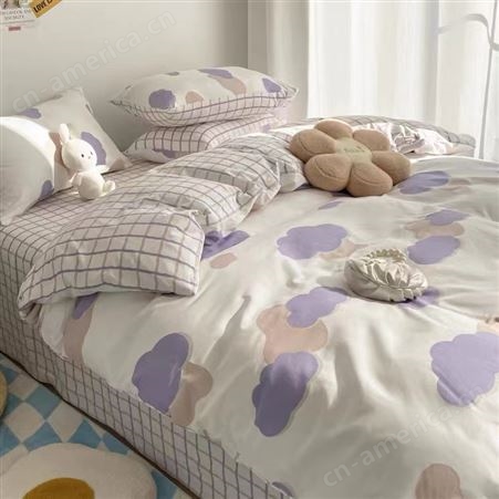生产厂家四件套纯棉枕套被套床单批发专业定制