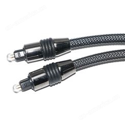 音频光纤线 Toslink OD4.0 数字电视光纤线 金属外壳尼龙绳编织