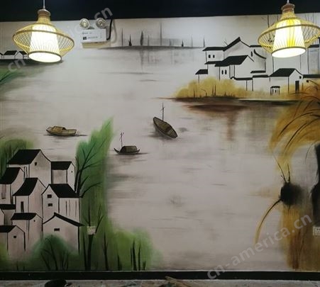 墙绘壁画 涂鸦 地面彩绘 美化空间环境 墙体绘画
