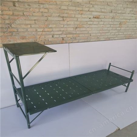 绿色钢塑两折床 耐热抗腐蚀四折叠床 多功能户外折叠床