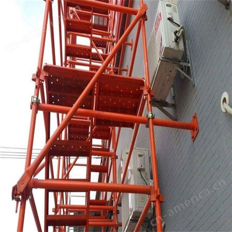 艳军金属 75型路桥安全爬梯 香蕉式安全爬梯厂家 75型施工安全爬梯