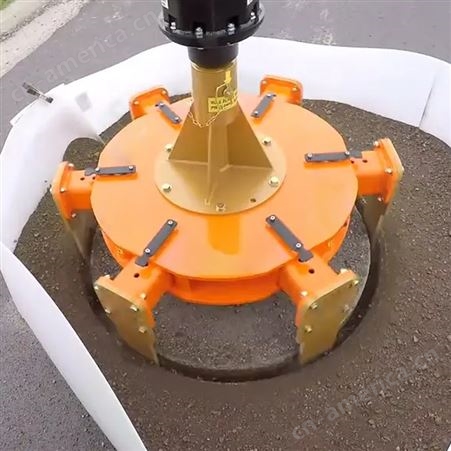 井盖维修更换机挖掘机窖井盖铣刨器滑移式圆形铣刨头窨井盖维护机