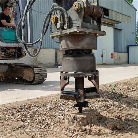 城市绿化树墩粉碎机大直径树桩切断器果园树墩钻刨机树桩挖根机器