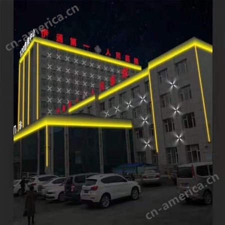 LED灯光楼体 景观亮化工程-外墙楼体亮化-景观亮化发光字 北京博雅广告基地