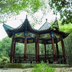 北京户外凉亭花架防腐木木屋凉亭木栅栏制作安装 博雅园林景观