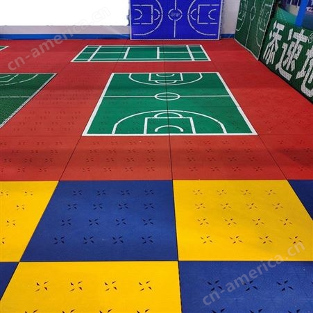 广场悬浮运动地板 排球场拼装地板 热塑型弹性体添速TSES地板