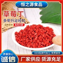 恒之源冻干草莓丁 水果粒 可用于蛋糕装饰 冲泡麦片使用