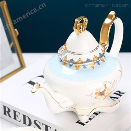 景德镇骨瓷咖啡杯碟套装 中国风古典优雅陶瓷下午茶具 开发商开盘礼品